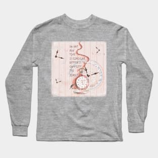 CIRCULAR TIME OLD RED Long Sleeve T-Shirt